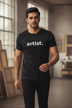 Artist Printed Black Tshirt