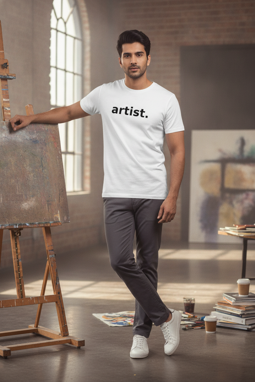 Artist Printed White Tshirt