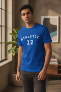 Athletic 22 Graphic Printed Blue Tshirt