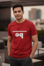 Be Unconventional - Casual Graphic Printed Red Cotton T-Shirt