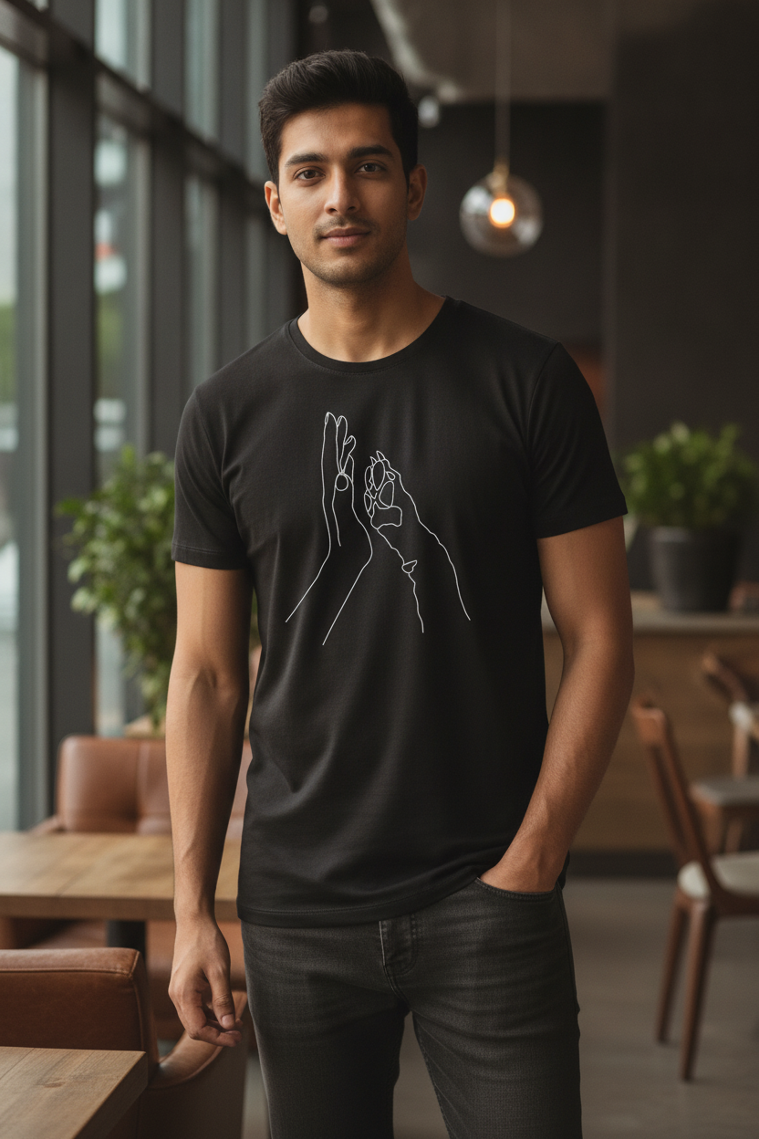 BFF Graphic Printed Black Tshirt