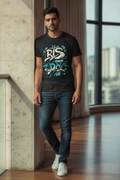 BTS Graphic Printed Black Tshirt