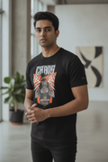 Chaos Graphic Printed Black Tshirt