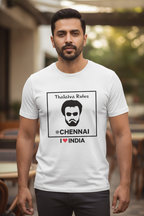 Chennai Thalaiva - Styched in India Graphic T-Shirt White Color