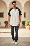 Colour Blocking T-shirt Black & White