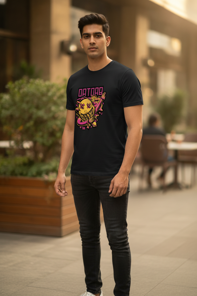 Dat Dab Graphic Printed Black Tshirt