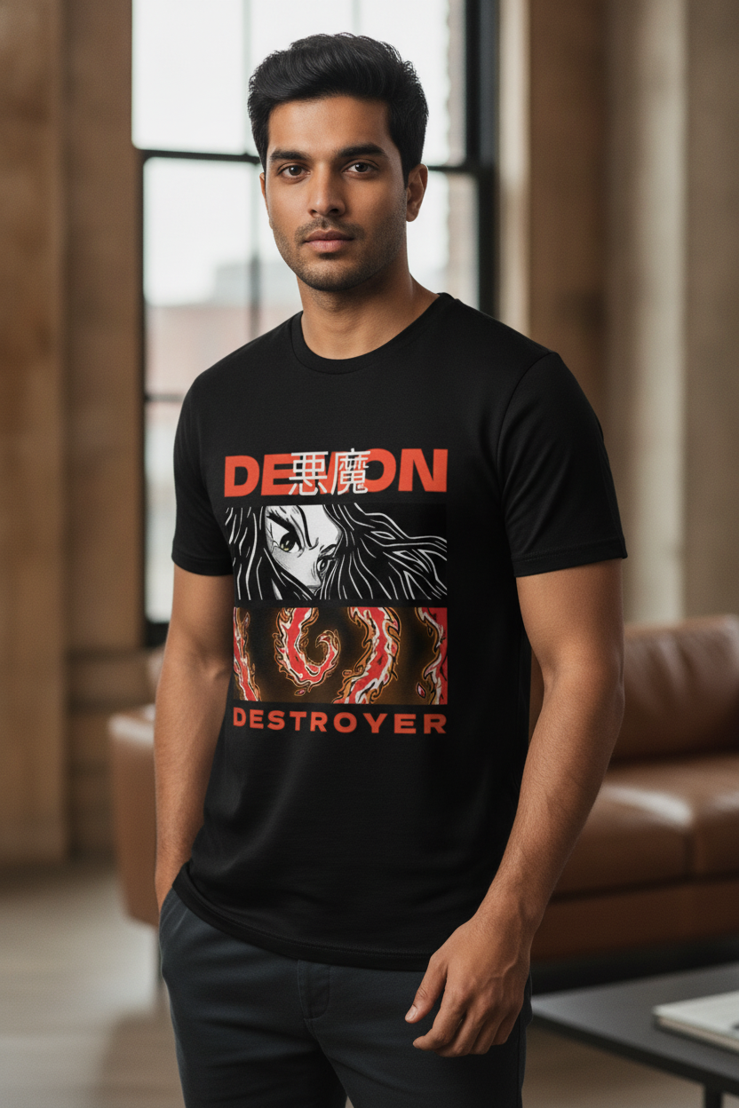 Demon Destroyer Black Tee