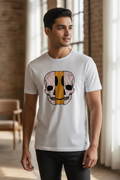 Dis Skull Graphic Printed White Tshirt