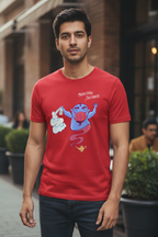 Distance Graphic Printed Red Tshirt