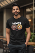 Do (Two) Nuts - Quirky Graphic T-Shirt Black Color