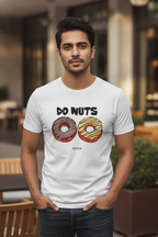 Do (Two) Nuts - Quirky Graphic T-Shirt White Color