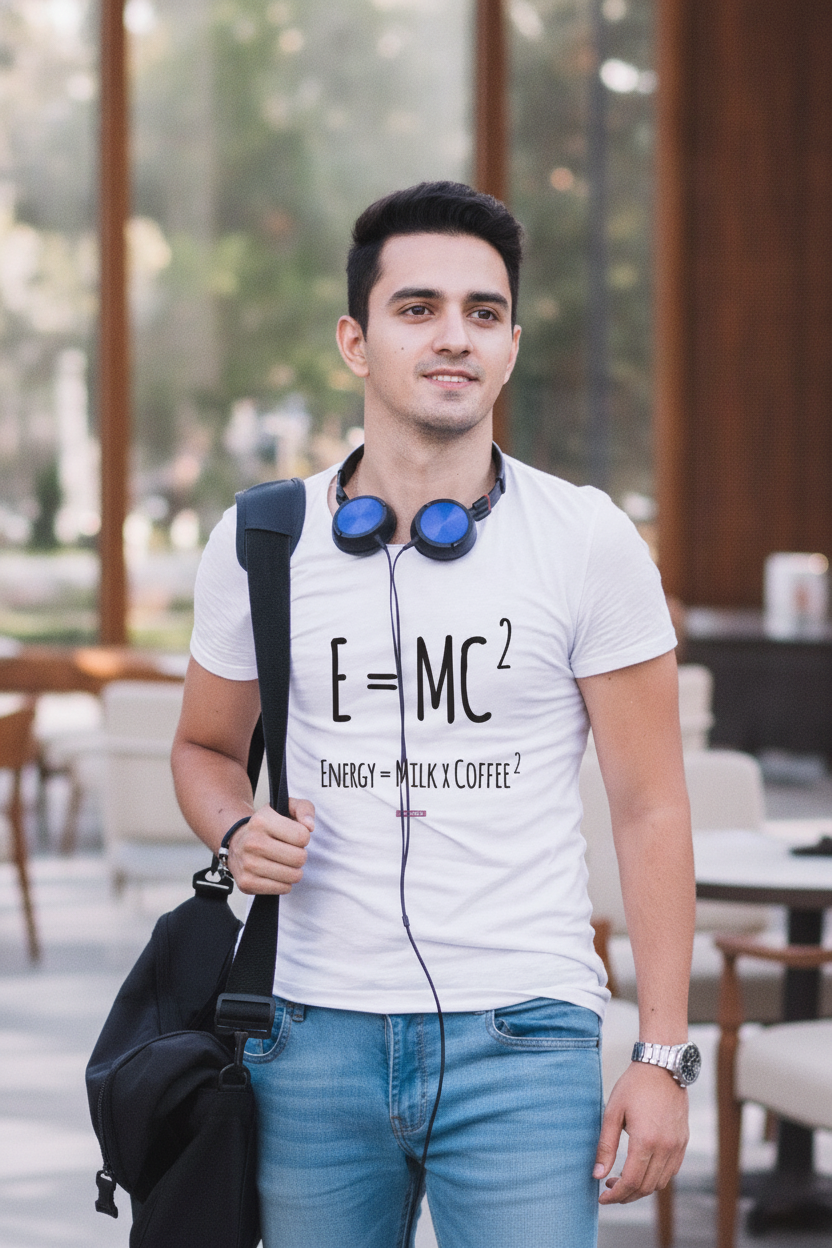 E=MC^2 - Graphic T-Shirt White Color