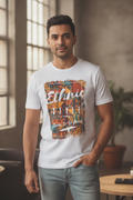 Ethnic Style - Born to be Free White Printed Tee