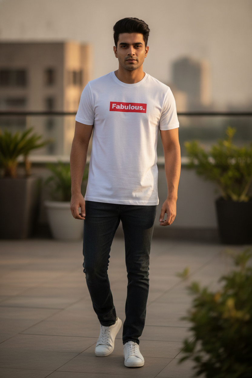 Fabulous Graphic Printed White Tshirt