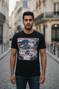 Fashion Word Cloud - Collage Casual Black TShirt