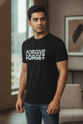 Forgive but cannot Forget - Black Printed T-Shirt