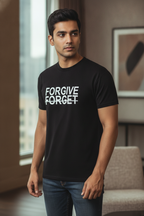Forgive but cannot Forget - Black Printed T-Shirt