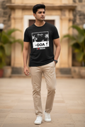 Gaga in Goa - Styched in India Graphic T-Shirt Black Color