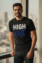High Graphic Printed Black Tshirt