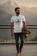 Himalayas - Styched in India Graphic T-Shirt White Color