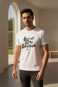 Hold on! Let me overthink it - Quirky Graphic Printed Womens Tee-White