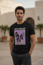 Hug Dealer Graphic Printed Black Tshirt