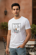 I love Gujarat - Styched in India Graphic T-Shirt White Color