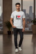 I love India - Styched in India Graphic T-Shirt White Color