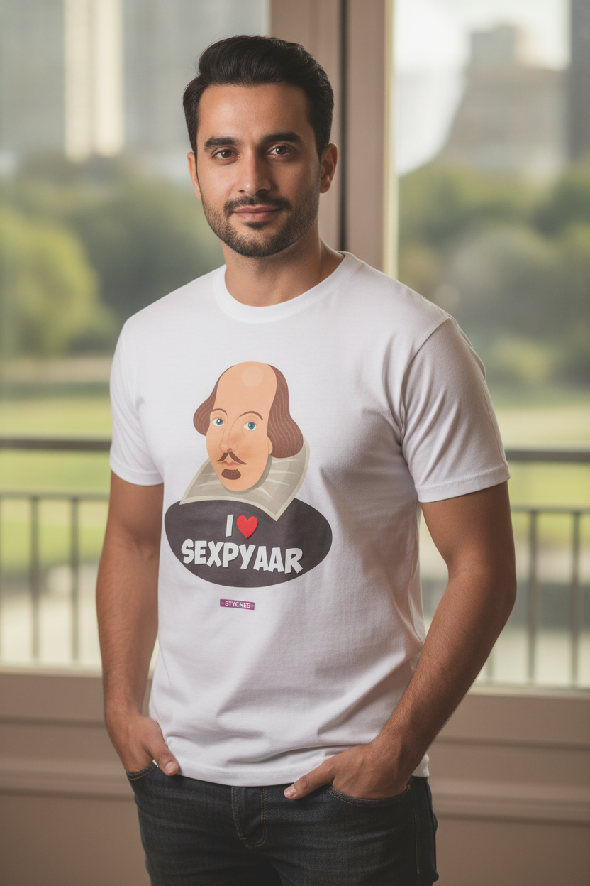 I Love Shakespeare - Quirky Graphic White TShirt