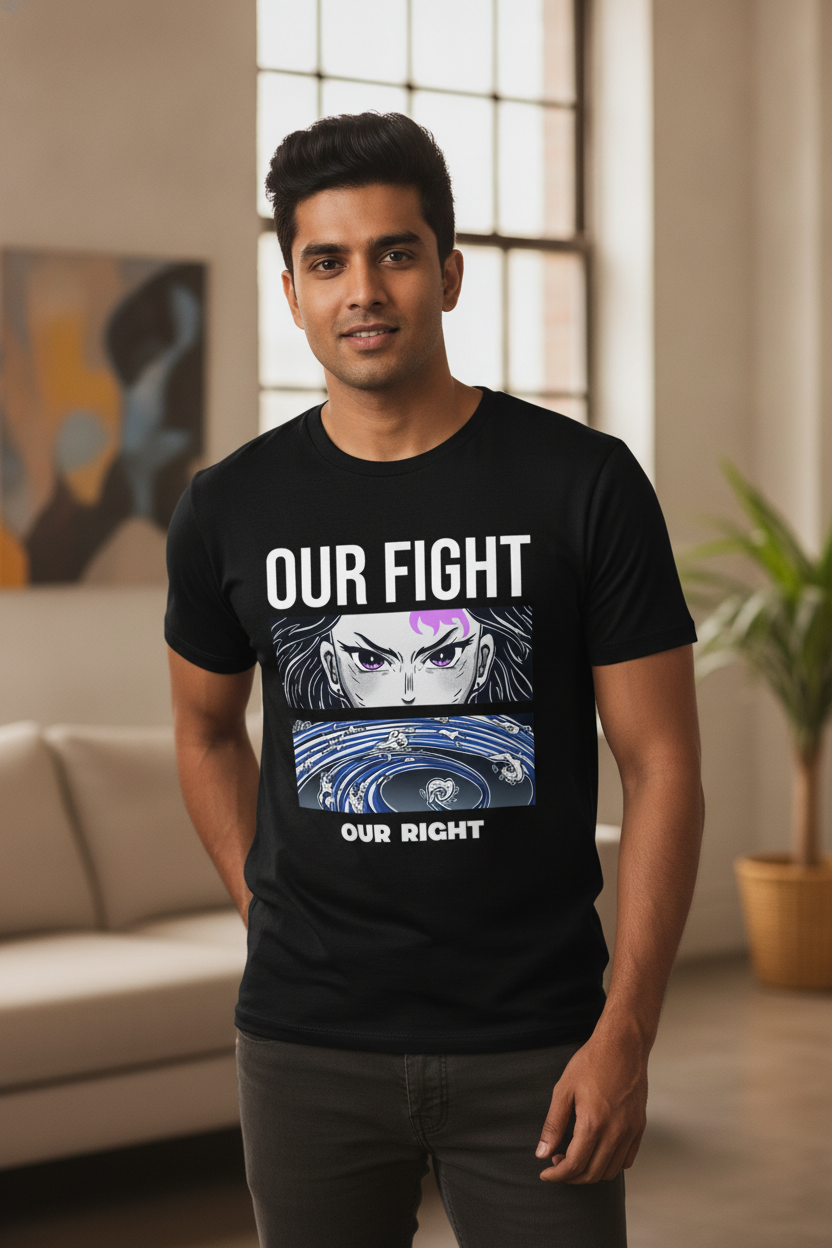 Our Fight Black Tee