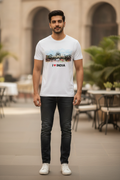 India Gate - Styched in India Graphic T-Shirt White Color
