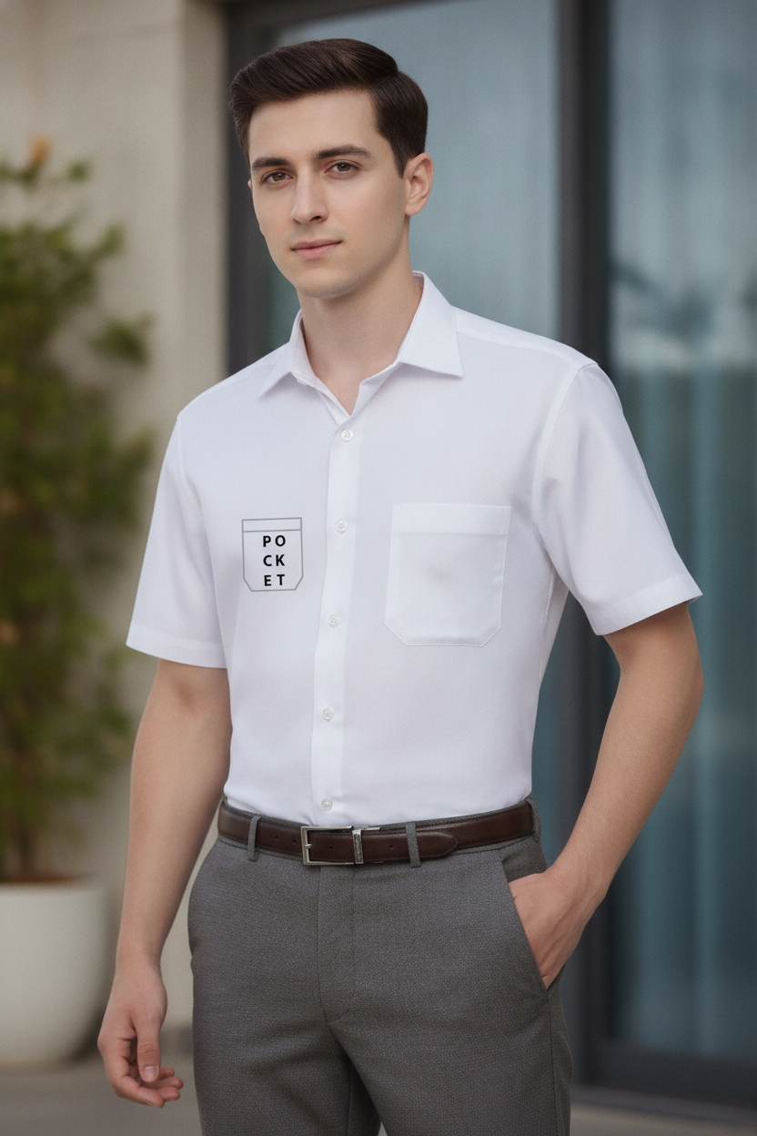 Johnson White half sleeve shirt