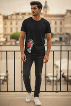 Just Another Head Graphic Printed Black Tshirt