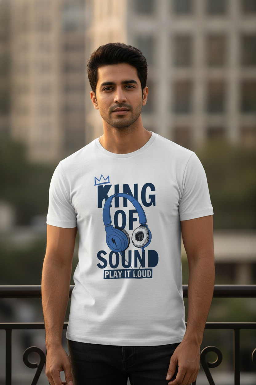 King of Sound - Play it Loud White T-Shirt