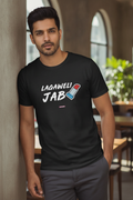 Lagaweli Jab Lipistick - Quirky Graphic T-Shirt Black Color