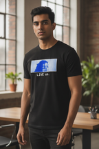 Live Co Mystery Graphic Printed Black Tshirt