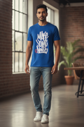 Make Some Noise Graphic Printed Blue Tshirt