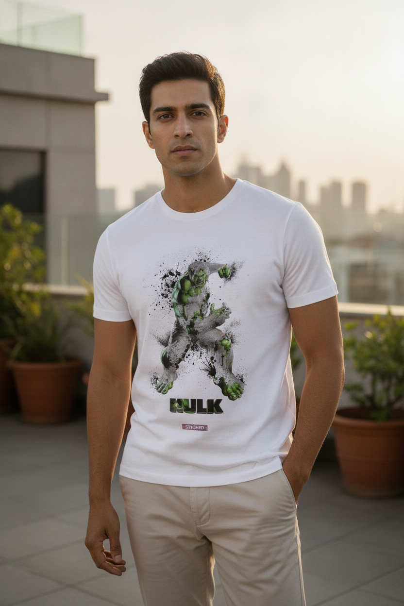 Marvel's Hulk - Avengers Superhero Fan Tshirt Splatter printed