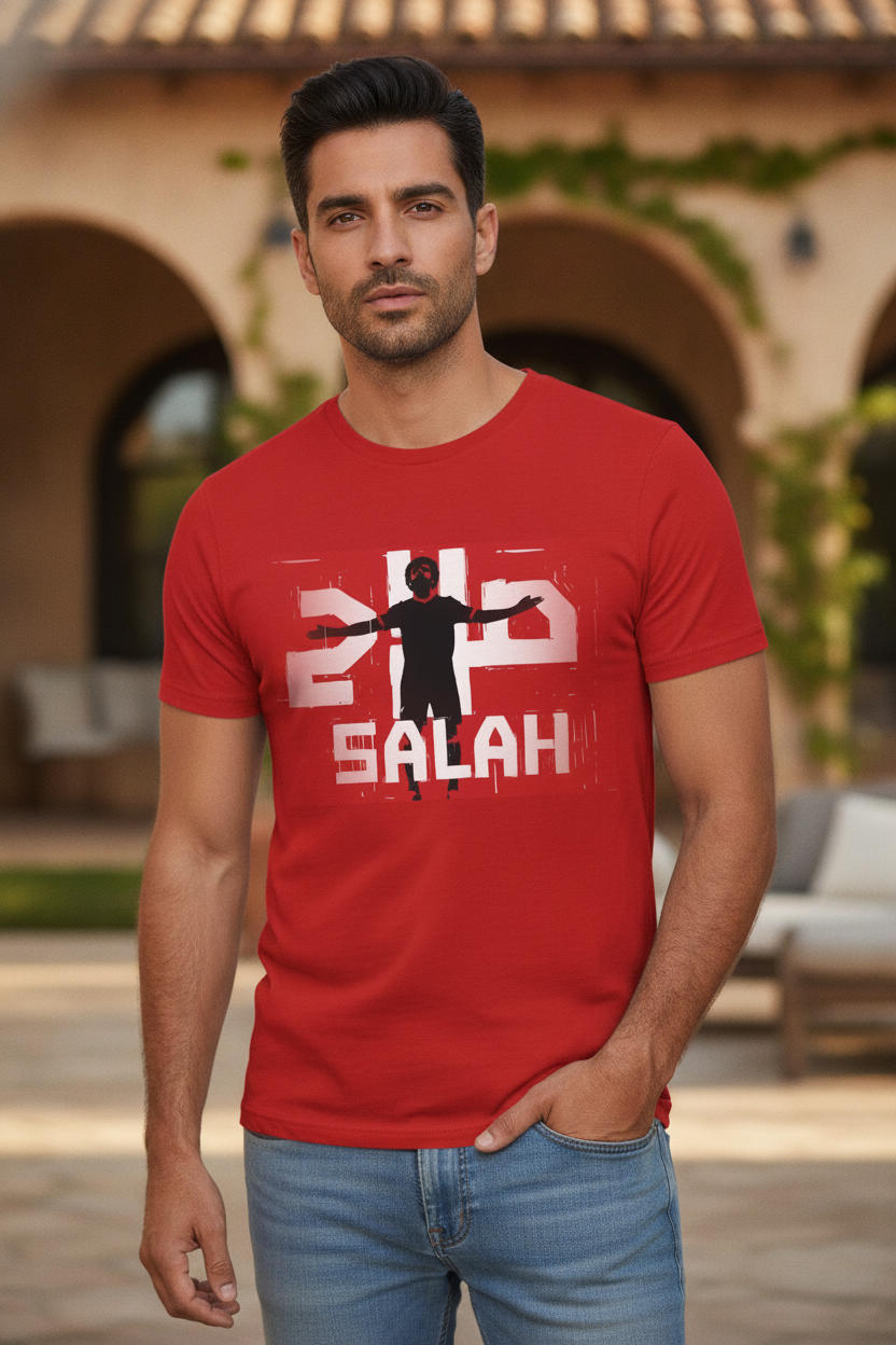 Mohamed Salah - Premier Egyptian Footballer for Liverpool - Fan Tee Red