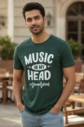 Music In My Head Green Tshirt