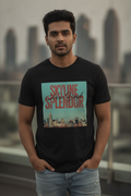 New York Graphic Printed Black Tshirt