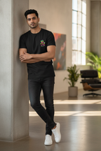 Nice Try Pocket Printed Graphic Black Tshirt