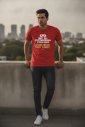 Not all Superheroes wear Cape - Quirky Graphic Red TShirt