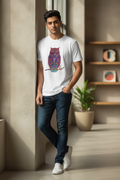 Owl Graphic Printed White Tshirt