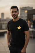 Pizza And Coke Graphic Printed Black Tshirt