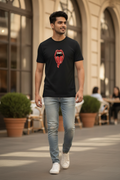 Punk Dracula Graphic Printed Black Tshirt