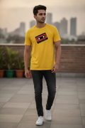 Punk Tape Graphic Printed Yellow Tshirt