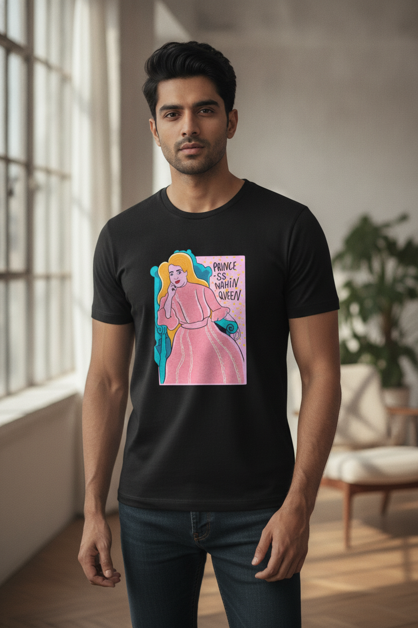 Queen Graphic Printed Black Tshirt