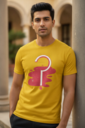 Question Graphic Printed Yellow Tshirt