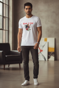 Rock And Roll Graphic Printed White Tshirt